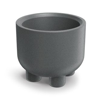Květináč s nožiškami MOLTA ROUND 48 cm - barva: granitová šedá