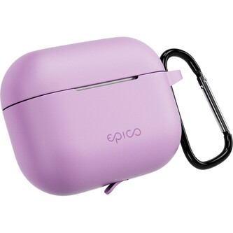Epico silikonové pouzdro s karabinou AirPods Pro 3 fialová