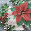 Ubrousky MAKI L (20ks) Festive Poinsetia with Hollyberry