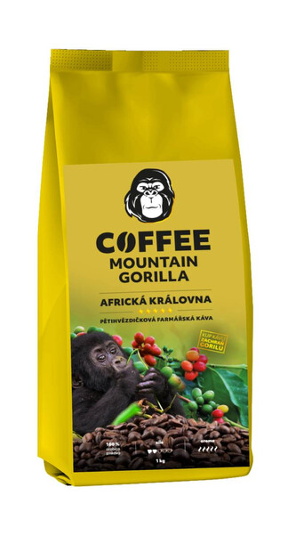Mountain Gorilla COFFEE Africká královna, 100 % arabica, 1kg