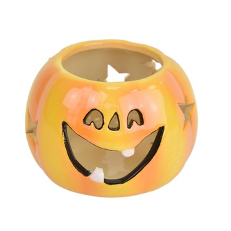 Dýně keramická svícen žlutý 7x10 cm