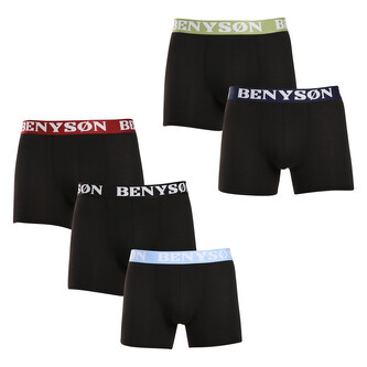 5PACK pánské boxerky Benysøn černé (4003) 3XL
