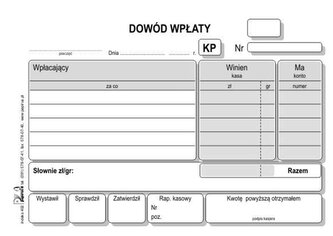 KW Dowód wypłaty wielokopia A6 100 kart