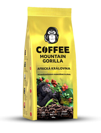 Mountain Gorilla COFFEE Africká královna, 100 % arabica, 250g Mountain Gorilla COFFEE Africká královna, 100 % arabica, 250g
