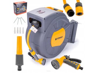 Automatický naviják s hadicí a příslušenstvím 35m 1/2" POWERMAT