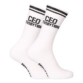 Ponožky Nedeto sportovní vysoké CEO Of Everything bílé (1NOBT5) XL