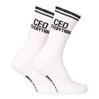 Ponožky Nedeto sportovní vysoké CEO Of Everything bílé (1NOBT5) XL