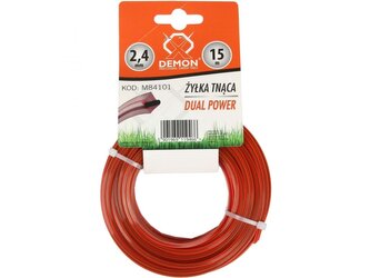 Struna zesílená, čtvercový profil, 15m, 2,4mm DEMON