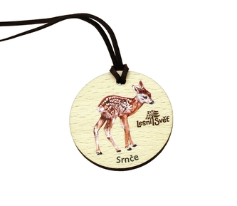 Lesní svět Dřevěná medaile masiv - Srnče