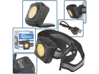 Čelovka reflektorová LED COB 3W, 500mAh, s nastavitelnou hlavou, USB nabíjení, nárazuvzdorná KELTIN Čelovka reflektorová LED COB 3W, 500mAh, s nastavitelnou hlavou, USB nabíjení, nárazuvzdorná KELTIN