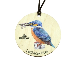 Lesní svět Dřevěná medaile klasik - Ledňáček