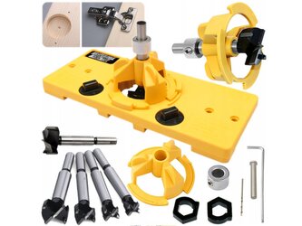 Šablona pro vrtání otvorů pod závěsy dveří (pantů) KRAFT&DELE;