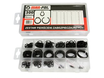 Segerový pojistný kroužek, sada 300 ks MAR-POL