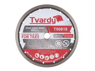 Kotouč diamantový řezný 230x10x25,4/22,23mm na dlaždice a kámen TVARDY