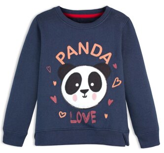 Dívčí mikina LEMON BERET PANDA přes hlavu, modrá, velikost: 92/98