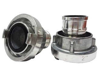 Rychlospojky pro požární hadice, 2ks, 52mm (2"), prodloužené, leštěné MAR-POL