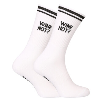 Ponožky Nedeto sportovní vysoké Wine not? bílé (1NOBT1) S