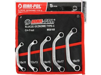 Klíče očkové zahnuté 5ks 10-19mm MAR-POL