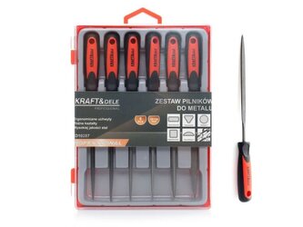 Sada jehlových pilníků na železo, 6ks KD10287 KRAFT&DELE;