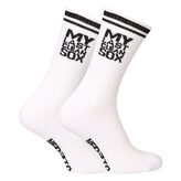 Ponožky Nedeto sportovní vysoké My Last Clean Sox bílé (1NOBT2) M