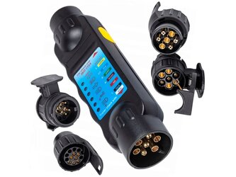 Tester zásuvky přívěsu a dvě redukce KRAFT&DELE;