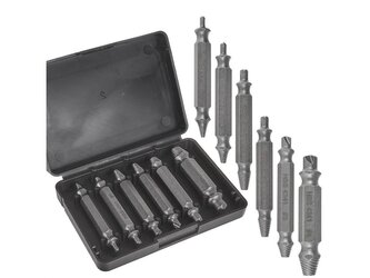 Vytahováky zalomených šroubů 2 - 12 mm, oboustranné, sada 6 ks KELTIN