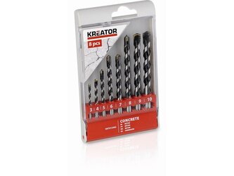 KRT012402 - 8 ks Vrtáků do betonu SET 3-10 mm KREATOR