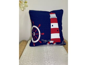 B.E.S. - Petrovice, s.r.o. Bavlněný krepový potah na polštářek 40x40 - vzor Marine Red