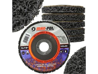 Kotouč porézní čistící na dřevo a ocel, 125x22mm, MAR-POL