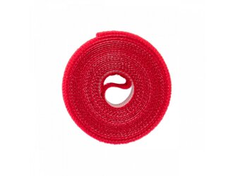 Páska na suchý zip 12 mm × 2 m, multifunkční, červená - BRADAS