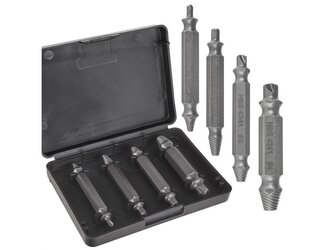 Vytahováky zalomených šroubů 2,5 - 6 mm, oboustranné, sada 4 ks KELTIN Vytahováky zalomených šroubů 2,5 - 6 mm, oboustranné, sada 4 ks KELTIN