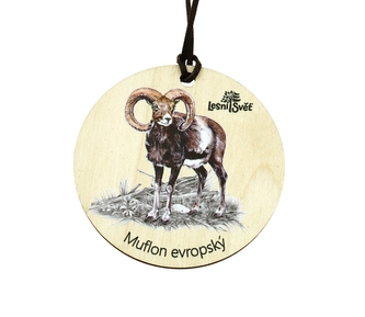 Lesní svět Dřevěná medaile klasik - Muflon