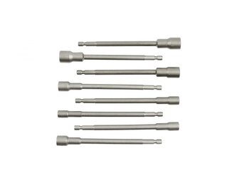 Klíče nástrčné do vrtačky, prodloužené, magnetické, sada 8ks, 6-13mm GEKO