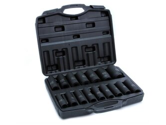 Hlavice nástrčná rázová, sada 16 ks, 1/2“, 10-32 mm BJC