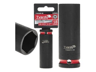 Rázová nástrčná hlavice prodloužená 1/2", 18 mm, CrMo - TVARDY