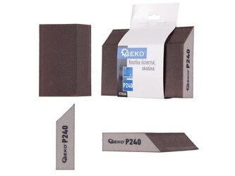 Houba brusná, zkosená, 125x90x25mm, P240 GEKO Houba brusná, zkosená, 125x90x25mm, P240 GEKO