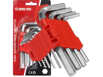 Imbusové klíče 9ks krátké MAR-POL