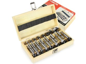 Sada fréz, sukovníků do dřeva 10-50mm, 15ks MAR-POL