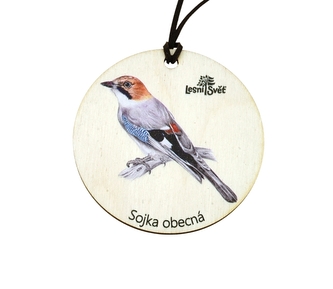 Lesní svět Dřevěná medaile klasik - Sojka