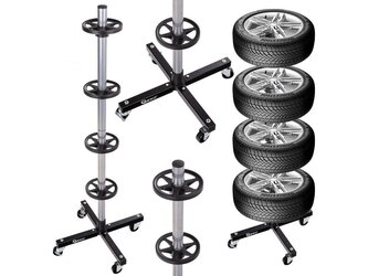 Stojan na pneumatiky, pojízdný, 100 kg GEKO