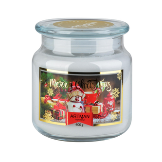 Świeca SŁOIK ŚW NEW mały woskowa szara zapachowa Świeca SŁOIK ŚW NEW mały woskowa szara zapachowa