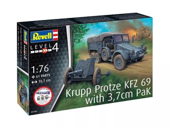 Starter Kit military 73344 - Krupp Protze KFZ 69 with 3,7cm Pak (1:76) Starter Kit military 73344 - Krupp Protze KFZ 69 with 3,7cm Pak (1:76)