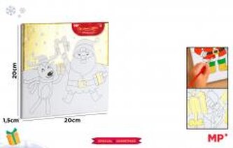 Płótno do malowania złocone - renifer 20x20cm