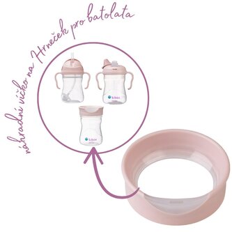 Náhradní víčko na Hrneček pro batolata - růžové Náhradní víčko na Hrneček pro batolata - růžové