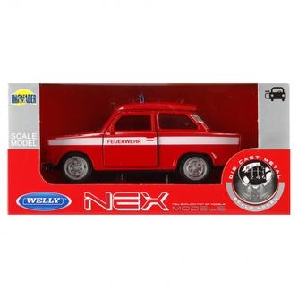 Auto Straż Feuerwehr metalowe 15x7x7 trabant DROMADER 13000884