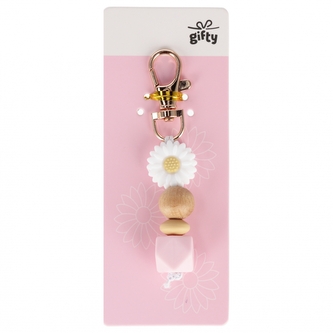 Gifty - silikonový přívěsek BÍLÁ KVĚTINA