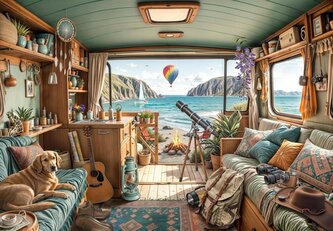 BLUEBIRD Puzzle Kempování u pobřeží 1000 dílků