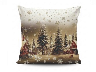 Forbyt Vánoční povlak Zasněžená krajina CYH6019R 40x40 cm