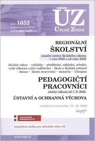 ÚZ 1652 Regionální školství ÚZ 1652 Regionální školství