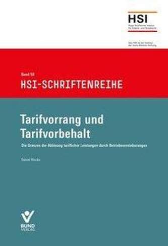 Tarifvorrang und Tarifvorbehalt